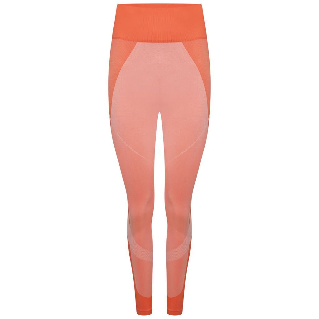 Women's Yellow / Orange Twill Active Recycled Colour Block Body Fit Legging - Yellow & Orange S