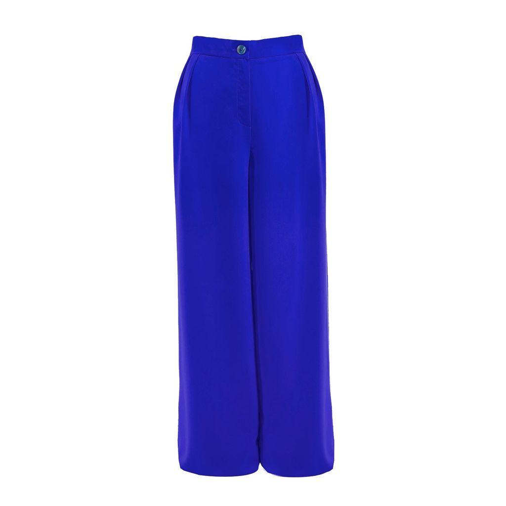 Women's Electric Blue Trousers Extra Small BLUZAT