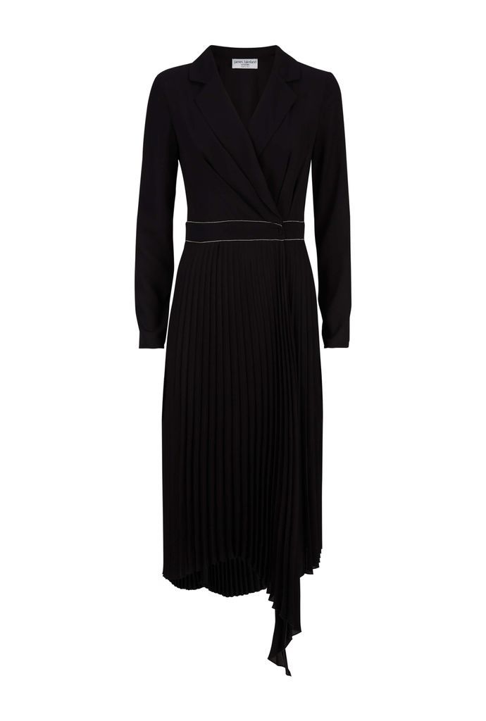 Women's Black Pleated Suit Dress Extra Small James Lakeland