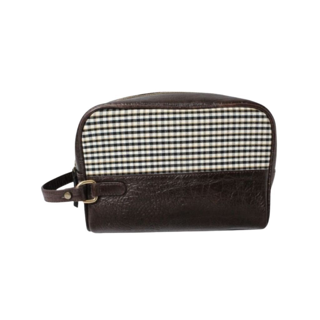 Women's Black / Brown Sustainable Leather Pouch - Black, Brown KAPDAA - The Offcut Company
