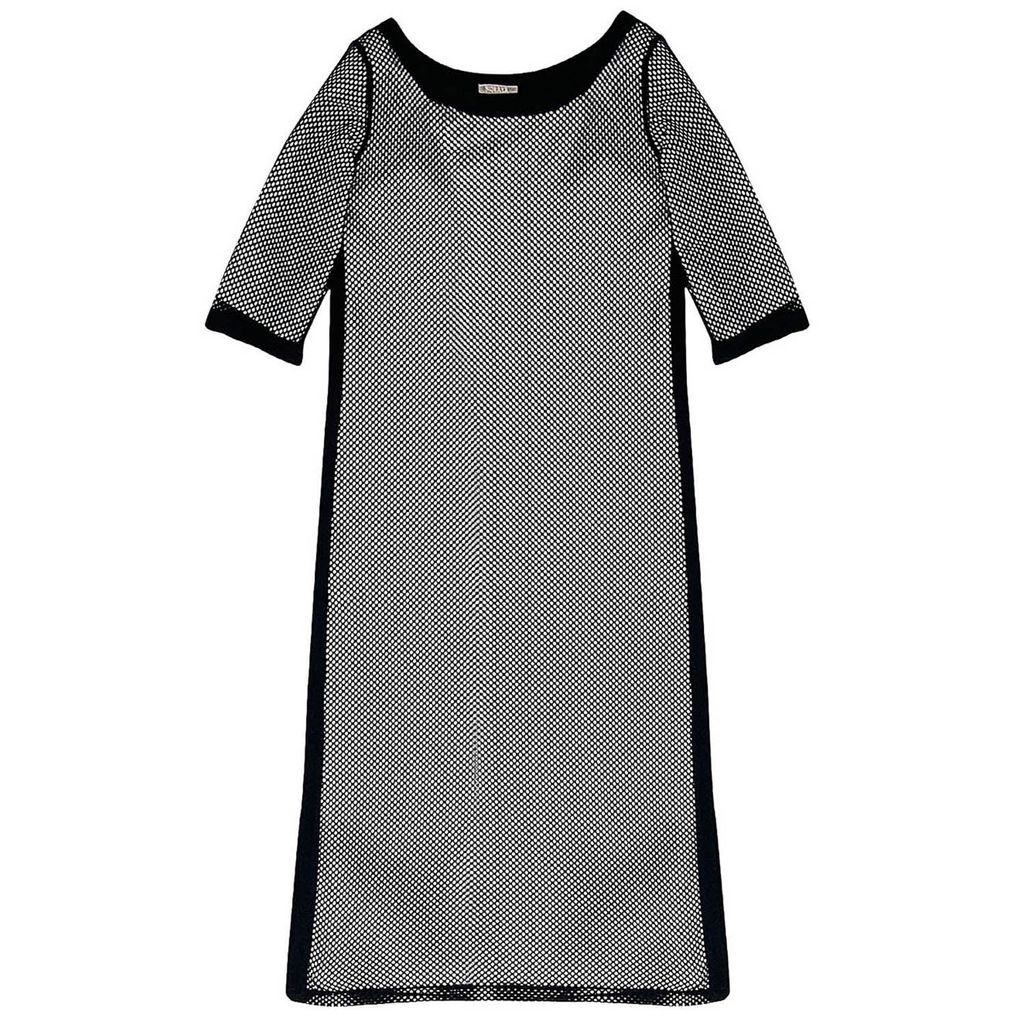 Women's Daring Net Dress - Black Small Nokaya
