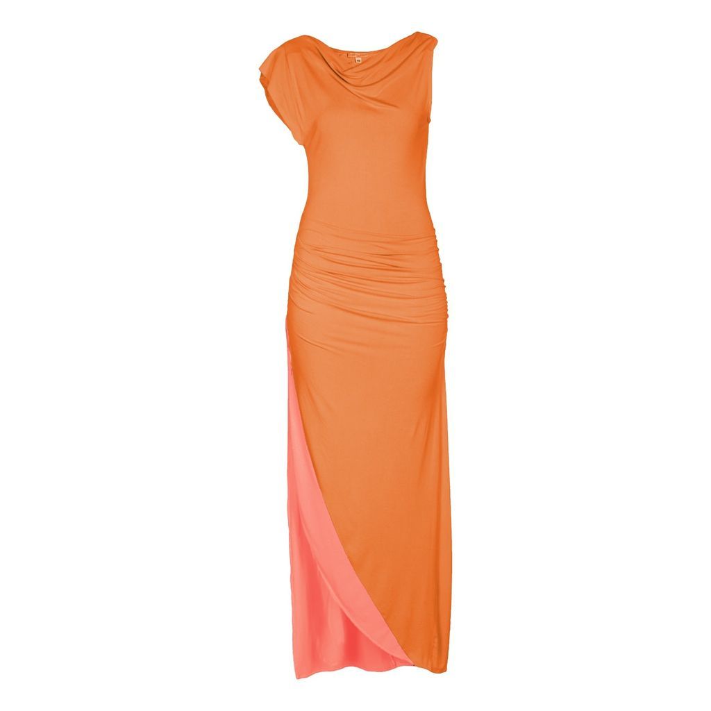 Women's Yellow / Orange Estelle Long Knit Dress - Yellow & Orange Extra Small carlton jones