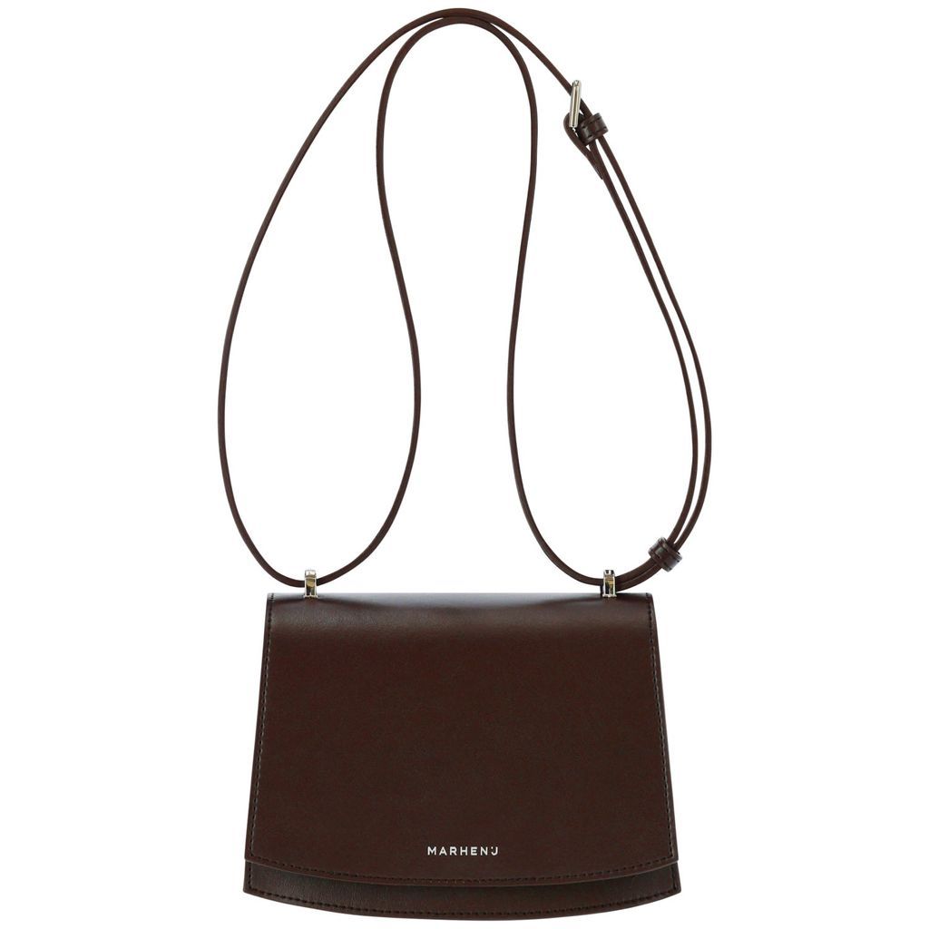 Women's Apple Leather Shoulder Bag - Calla Mini - Mocha Brown MARHEN. J