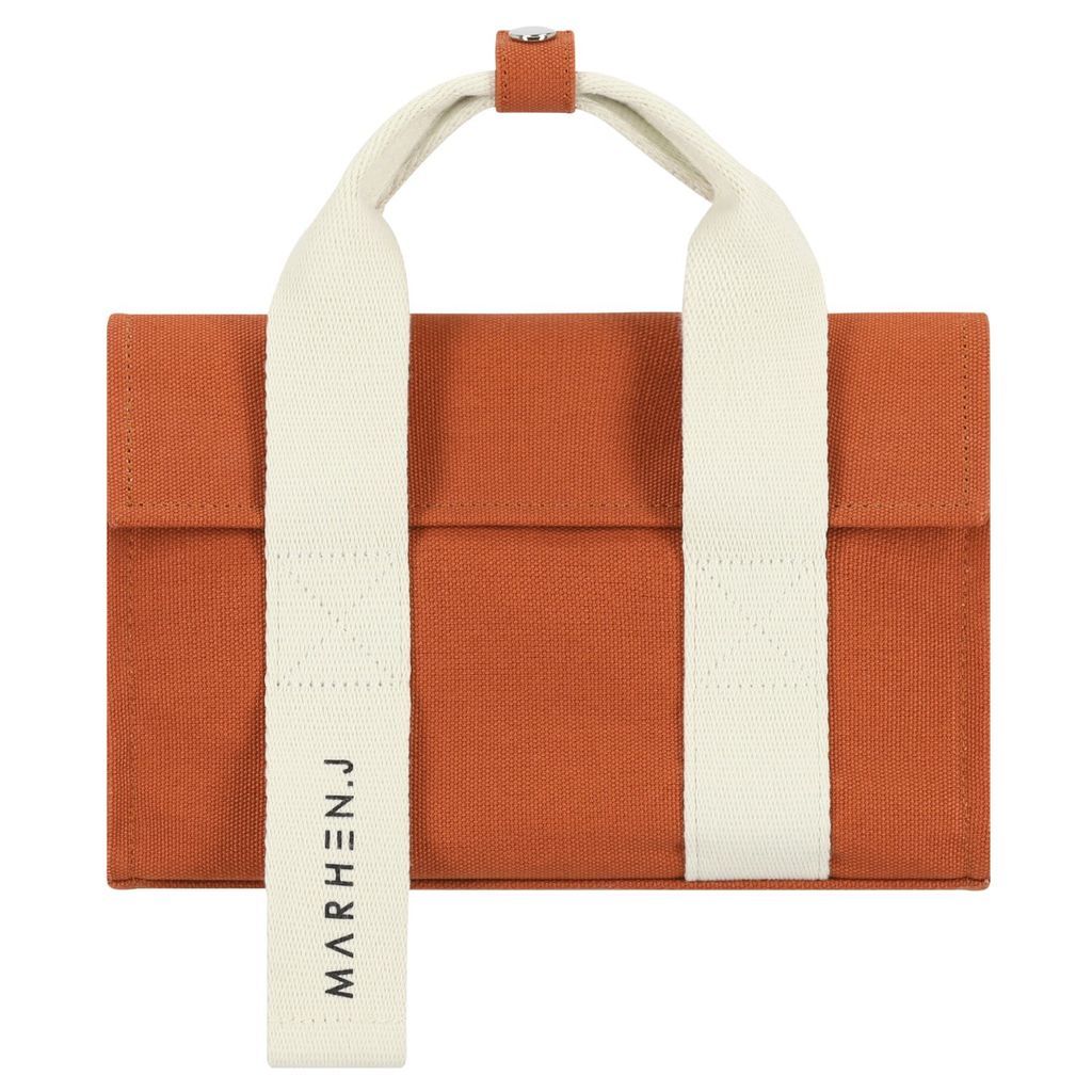 Women's Yellow / Orange Canvas Shoulder Bag - Roy Nano - Brick Orange MARHEN. J