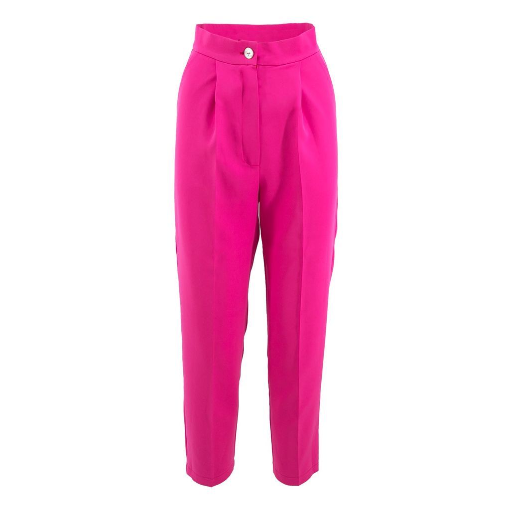 Women's Pink / Purple Neon Pink Slim Fit Trousers Extra Small BLUZAT