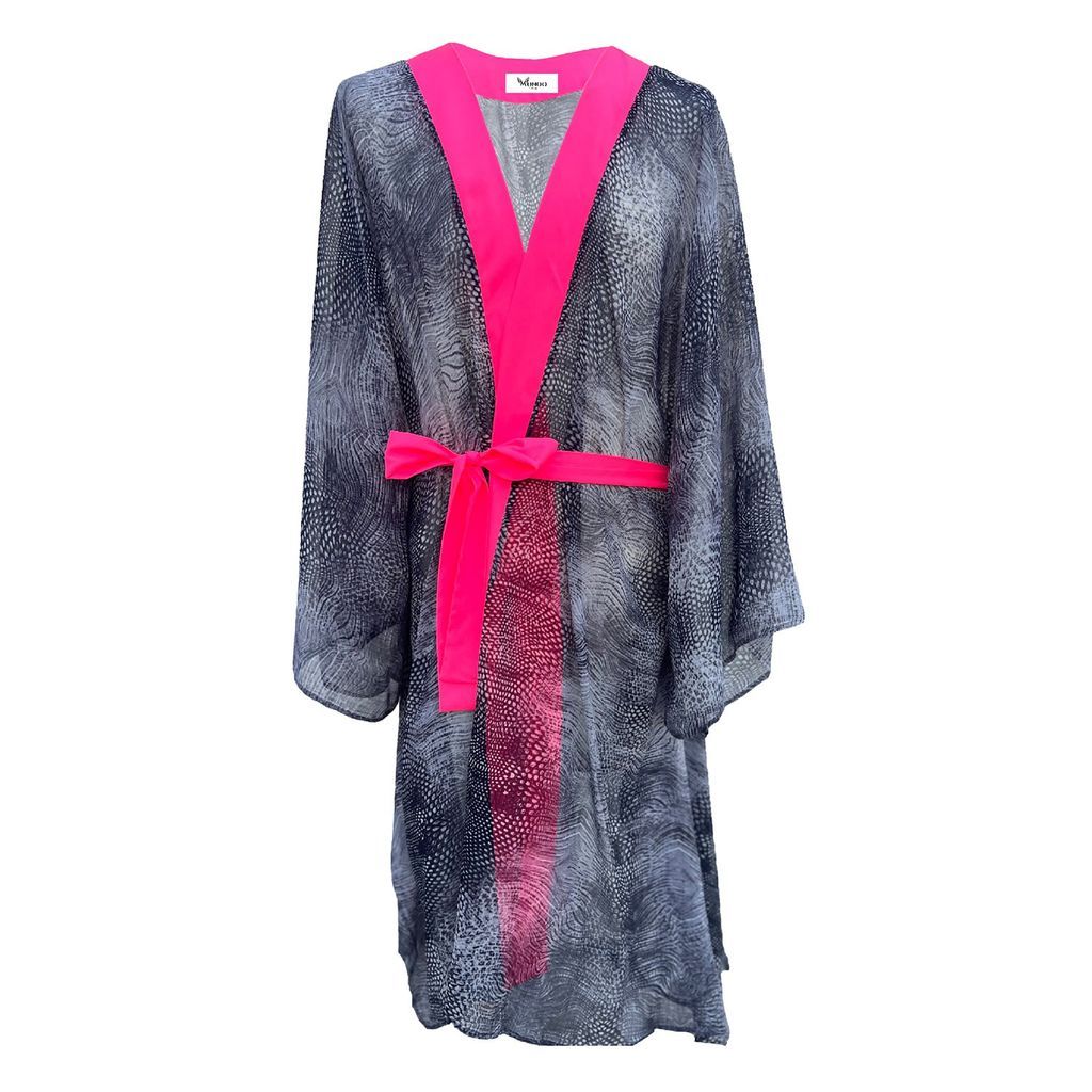 Women's Grey / Brown / Pink Bora Bora Kaftan One Size Monoo London