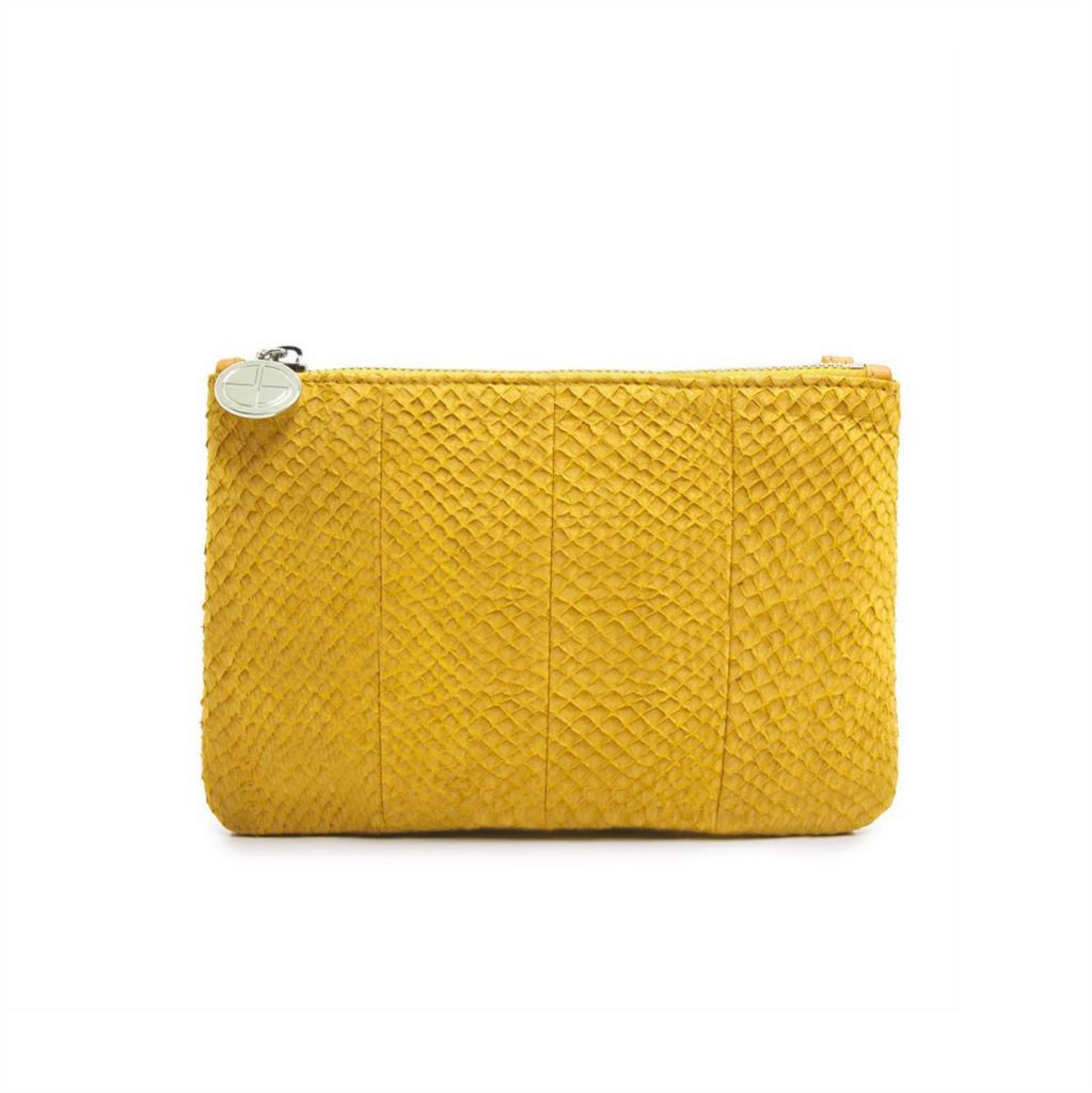 Women's Yellow / Orange Inger Mini Yellow Salmon Leather Shoulder Bag One Size STUDIO EBN