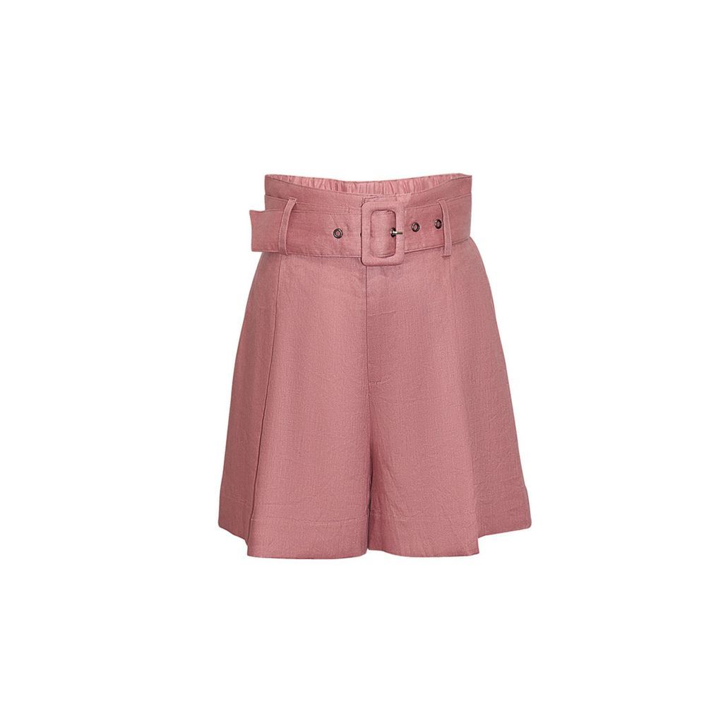 Women's Pink / Purple Nova Linen Shorts - Dusty Pink Extra Small @WHITE by Gosia Orlowska