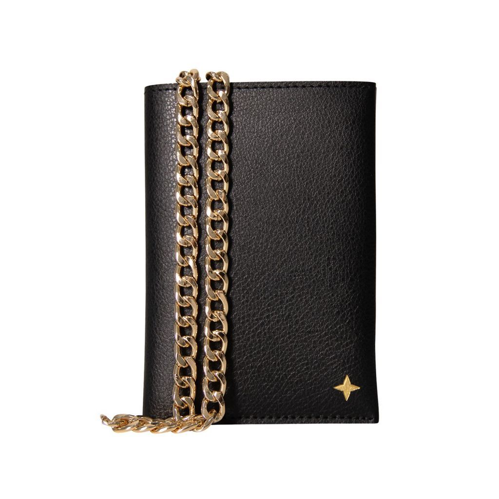 Passport Cover With Curb Chain - Nightfall Black The Elsewhere Co. Accessories