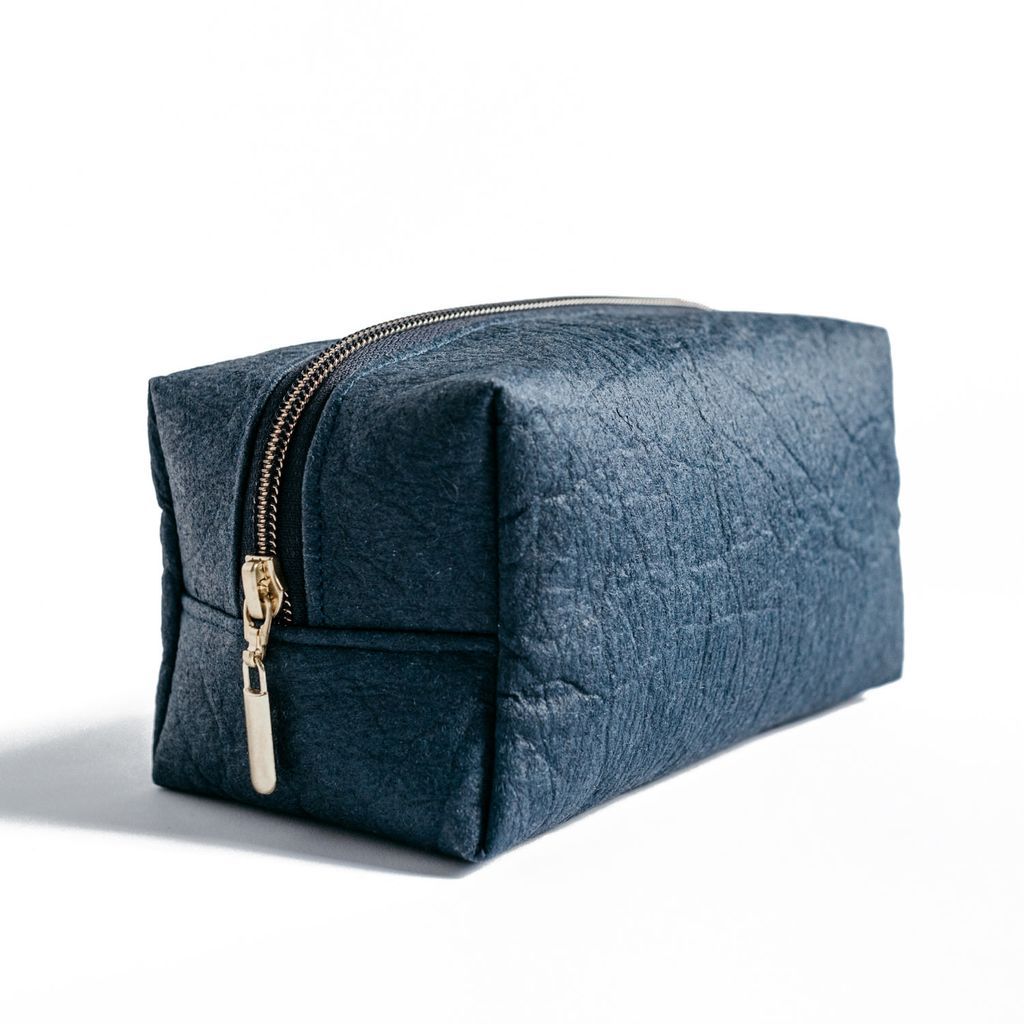 Cosmetic Bag Pinatex Dark Blue SABORKA