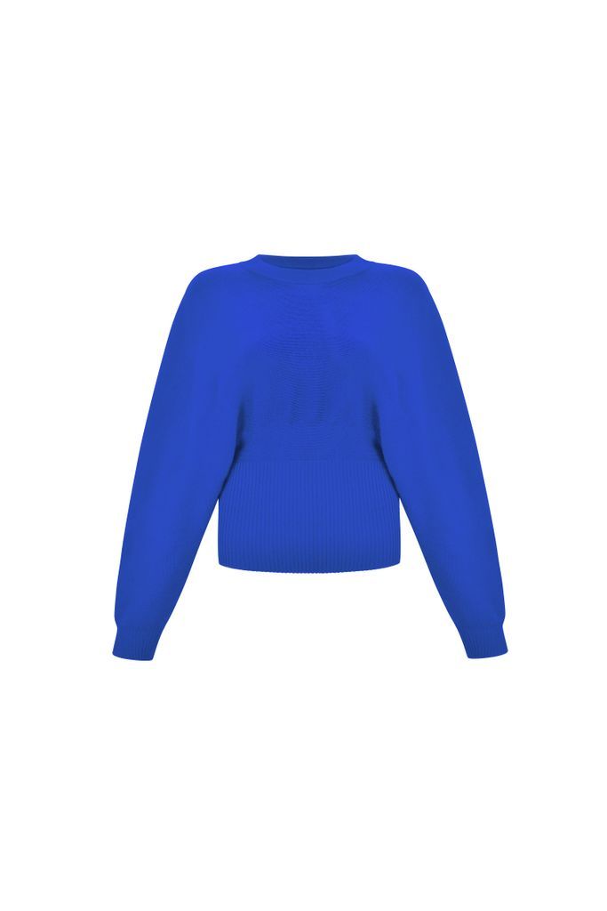 Women's Remi Electric Blue High Neck Knit Small AMY LYNN