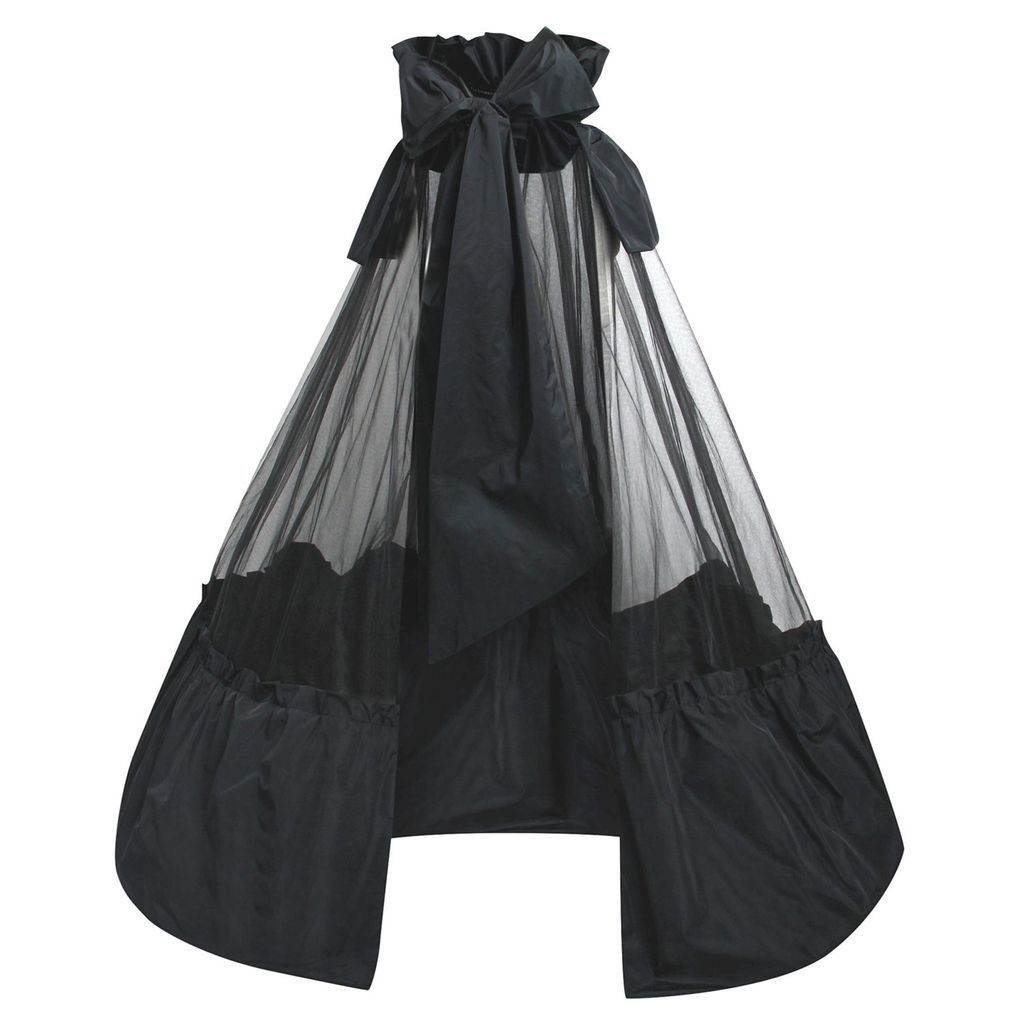 Women's Black Fairytale Floor-Length Self-Tie Skirt Belt One Size Tia Dorraine