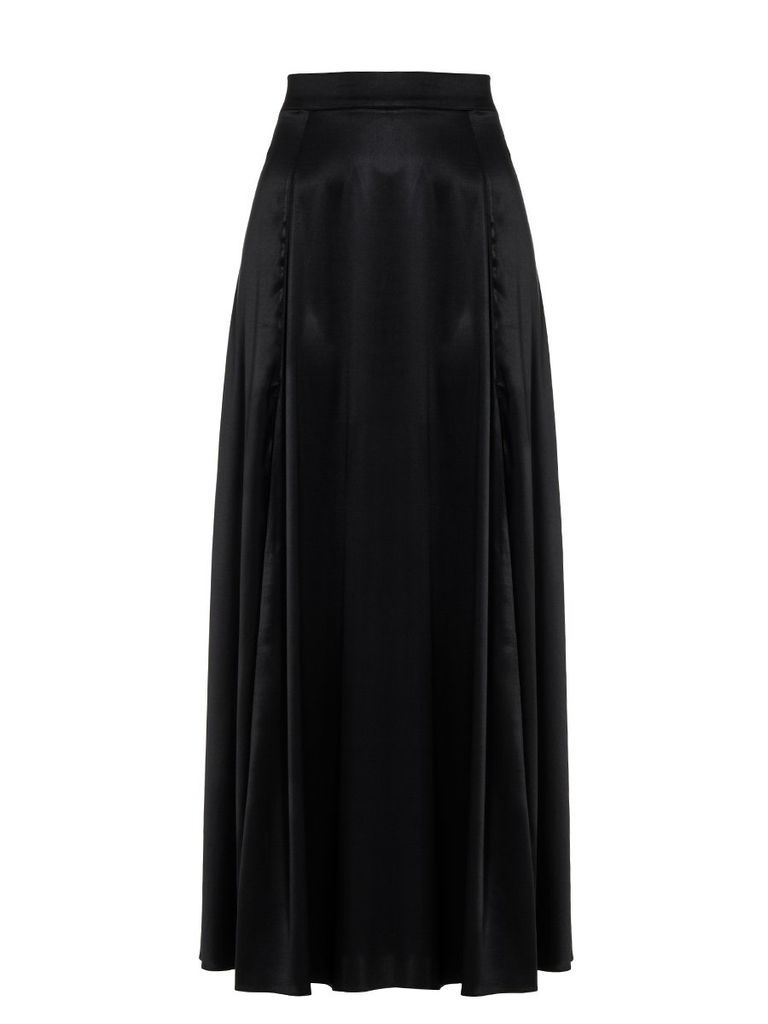 Women's Black Anastasia Maxi Skirt - Silk S/M Helene Galwas