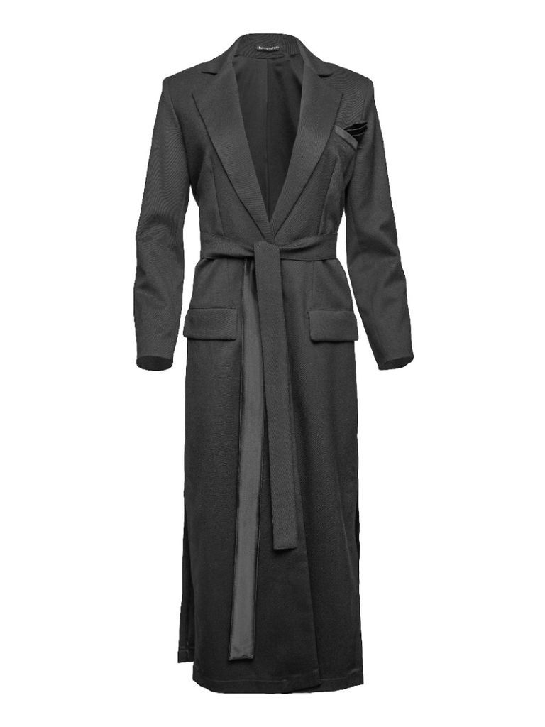 Women's Black Bahira Maxi Coat Extra Small Helene Galwas