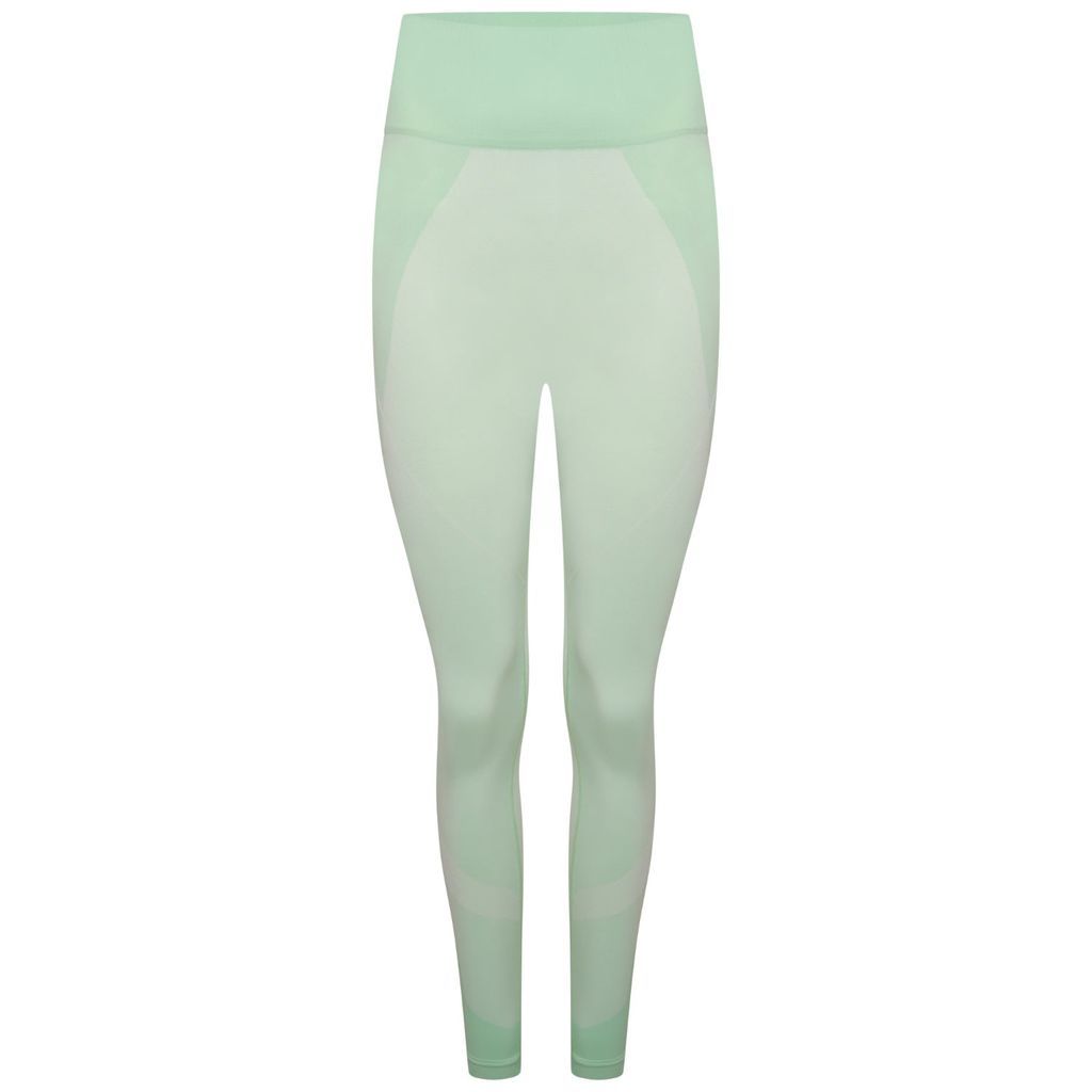 Women's Twill Active Recycled Colour Block Body Fit Legging - Green S