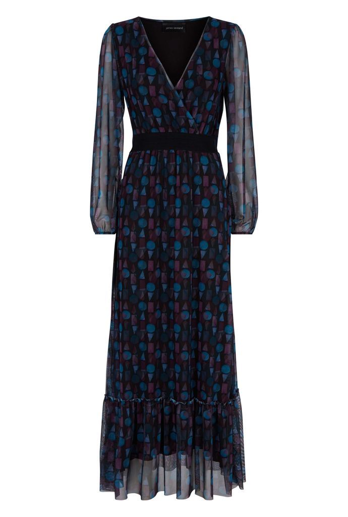 Women's Boho Maxi Dress - Blue Extra Small James Lakeland