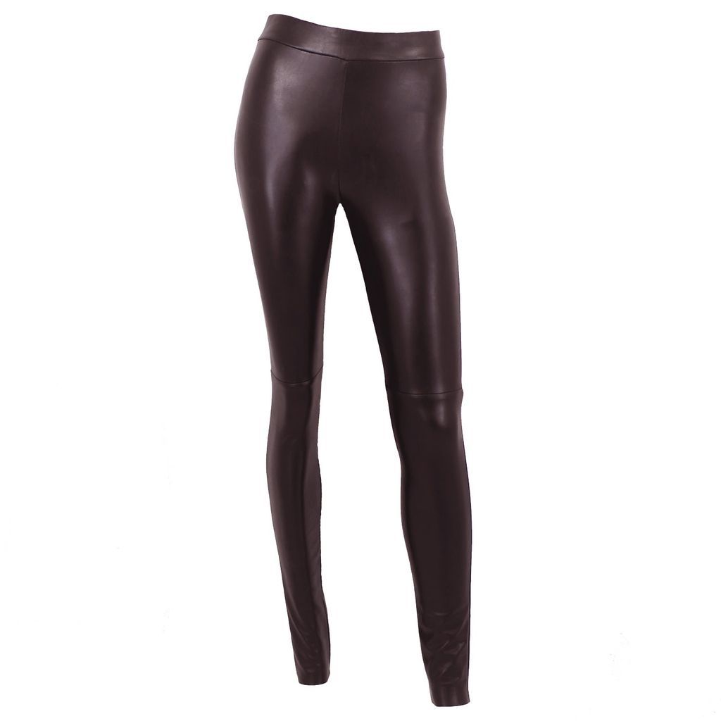 Women's Red In A Quandary Wine Vegan Leather Legging Extra Small Me & Thee