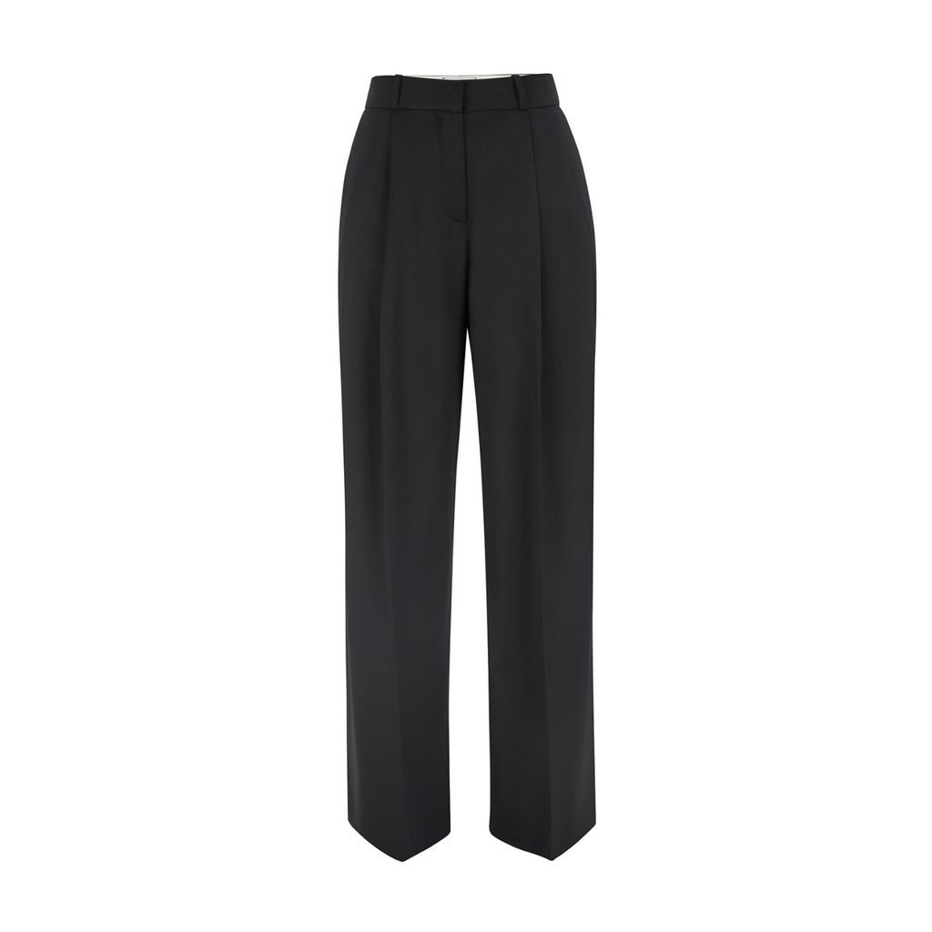 Women's Pleated Trousers In Black Small FLOW