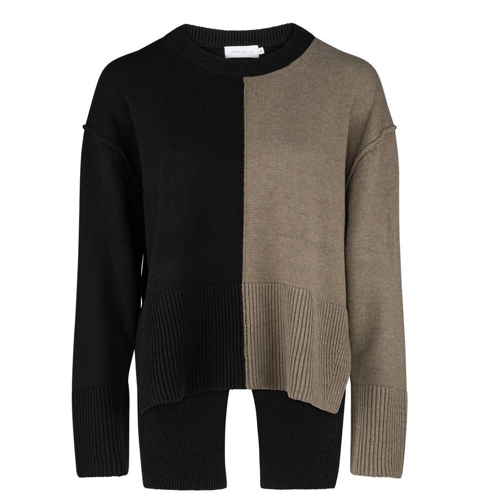 Women's Pluto Sweater - Black / Olive Branch Small dref by d