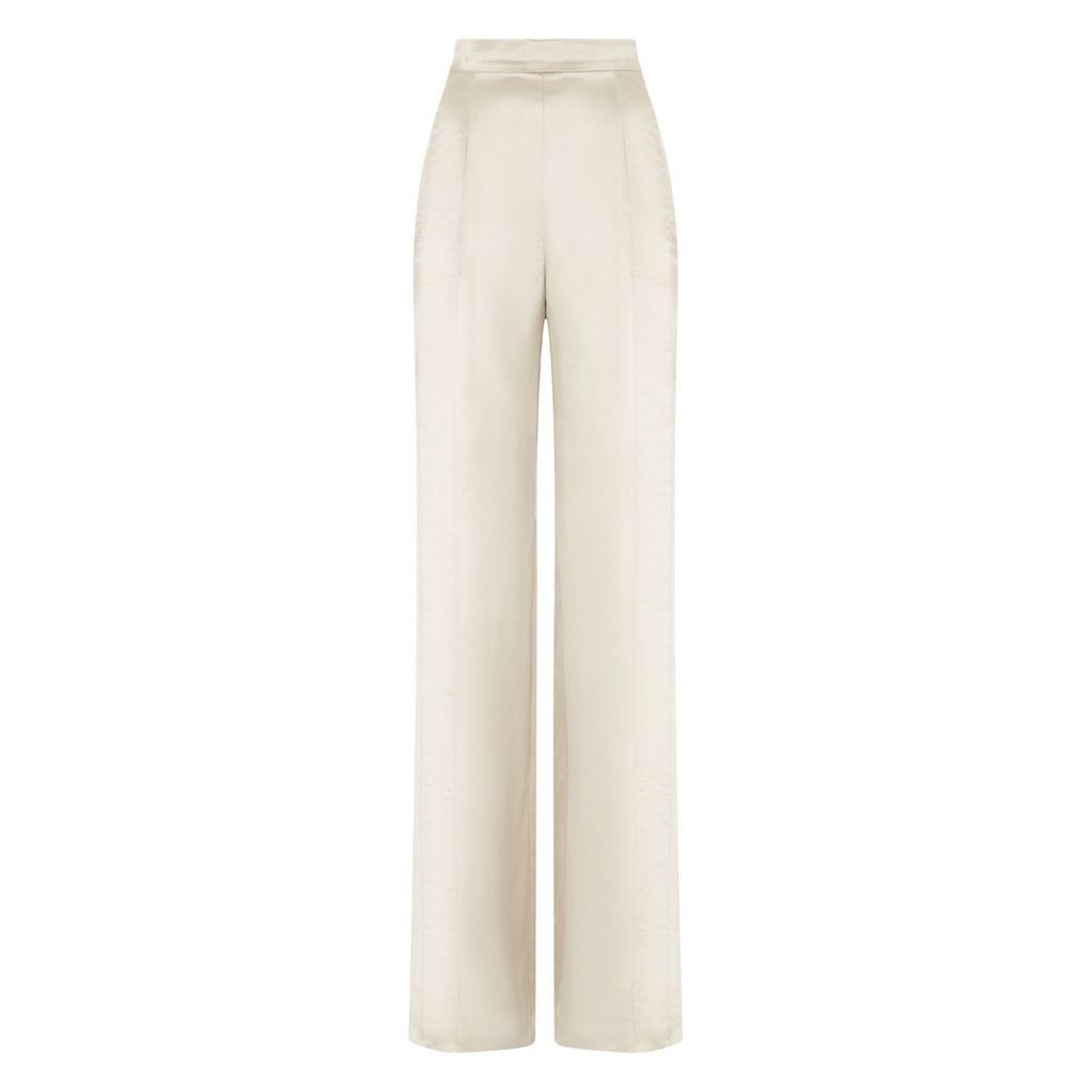 Women's Silked London Trousers White Xs