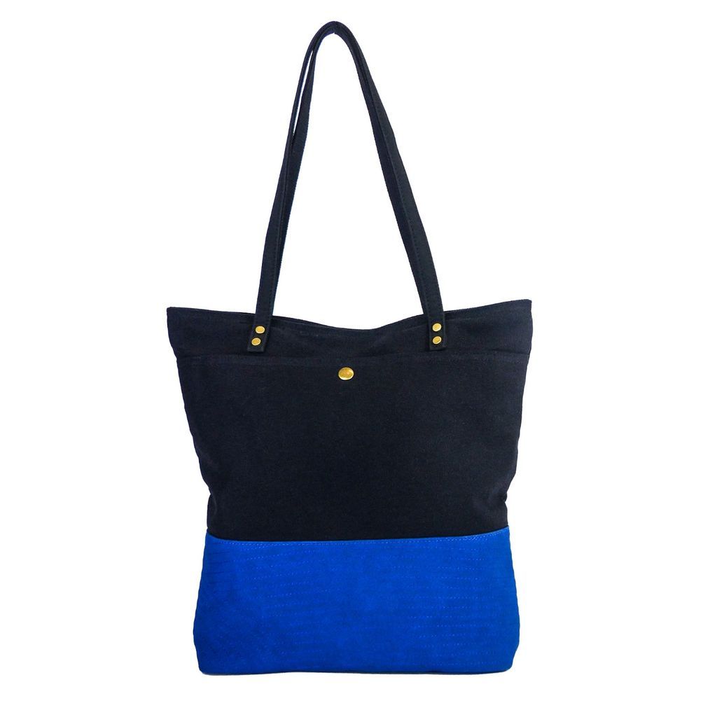 Women's Black / Blue Minimalist-Ish Tote Bag Blue & Black One Size FourFour co