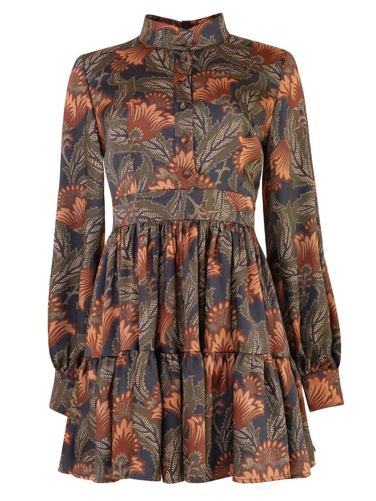 Women's Floral Disguise Flared Mini Dress Xxs Tia Dorraine