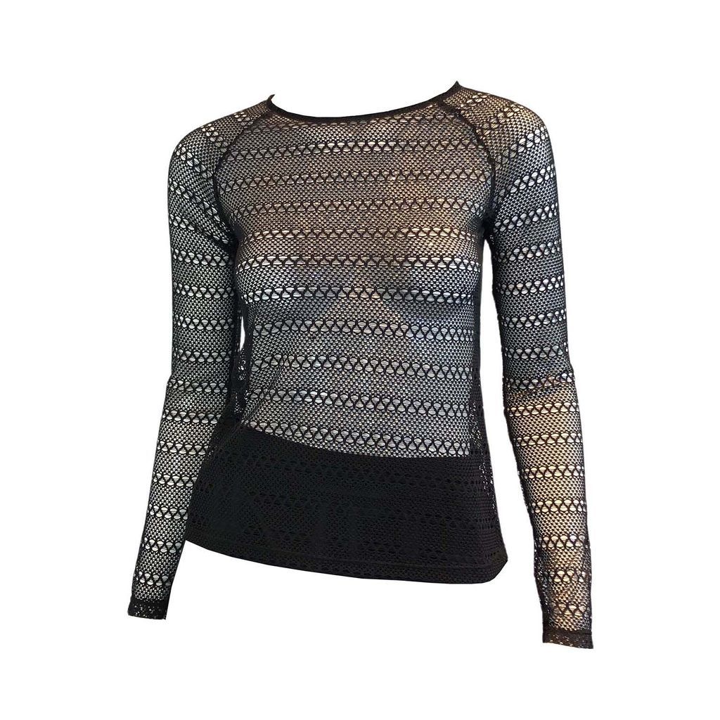 Women's Black Biscuit Long Sleeve Top Extra Small SNIDER