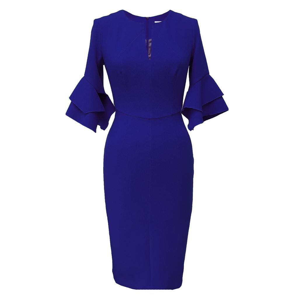 Women's Blue Susan Dress Cobalt Crepe Extra Small Mellaris