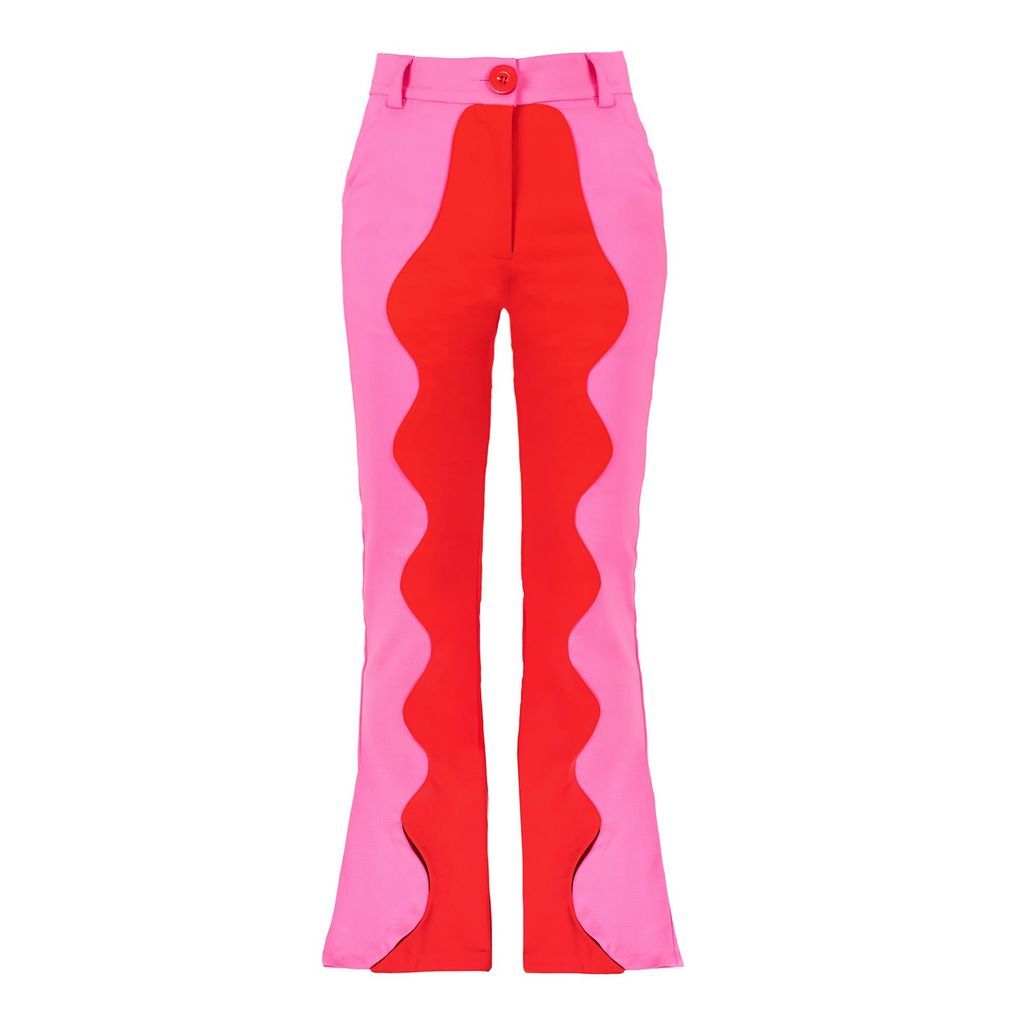 Women's Pink / Purple / Red Wiggly Suit Trousers XXL La Come Di