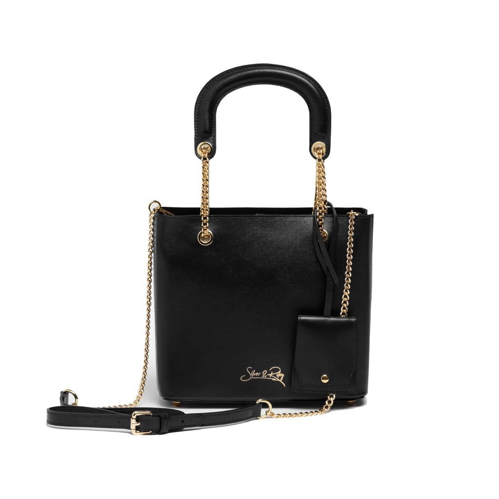 Dubai Crossbody & Lady Leather Bag In Noir Black One Size Silver & Riley