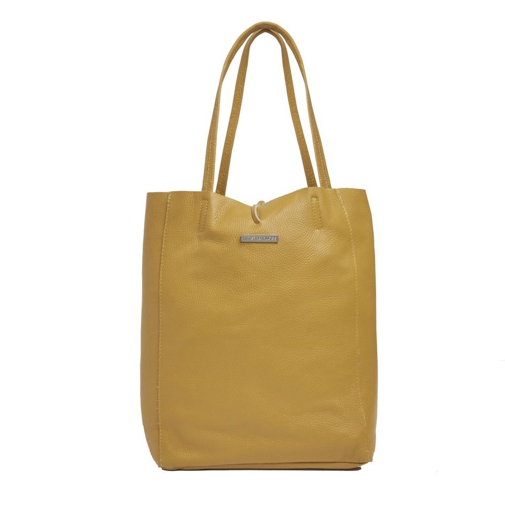 Women's Yellow / Orange Milan Soft Leather Tote Bag In Mustard Yellow One Size Betsy & Floss