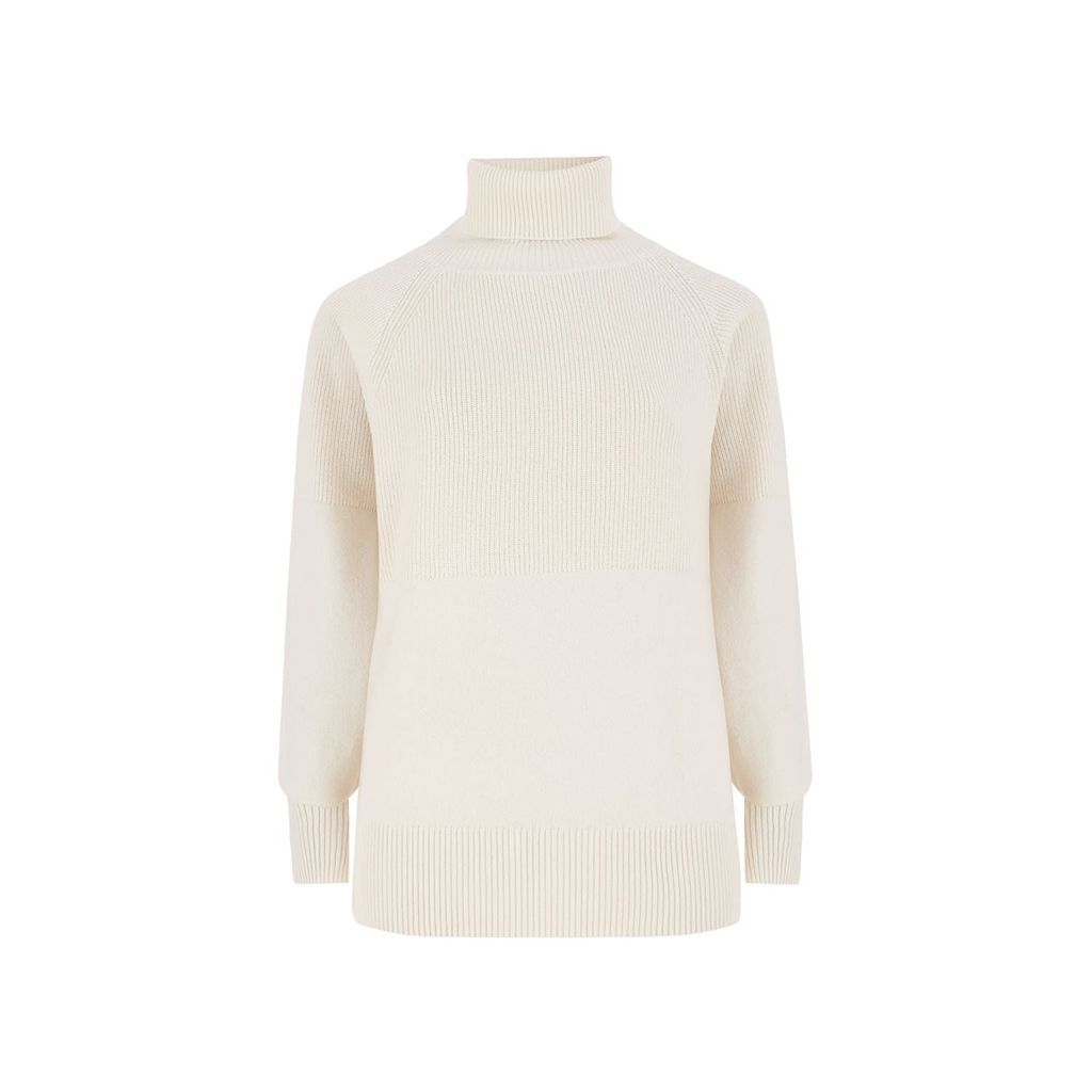 Women's White Hana Cashmere Sweater Xs/S Coocoomos