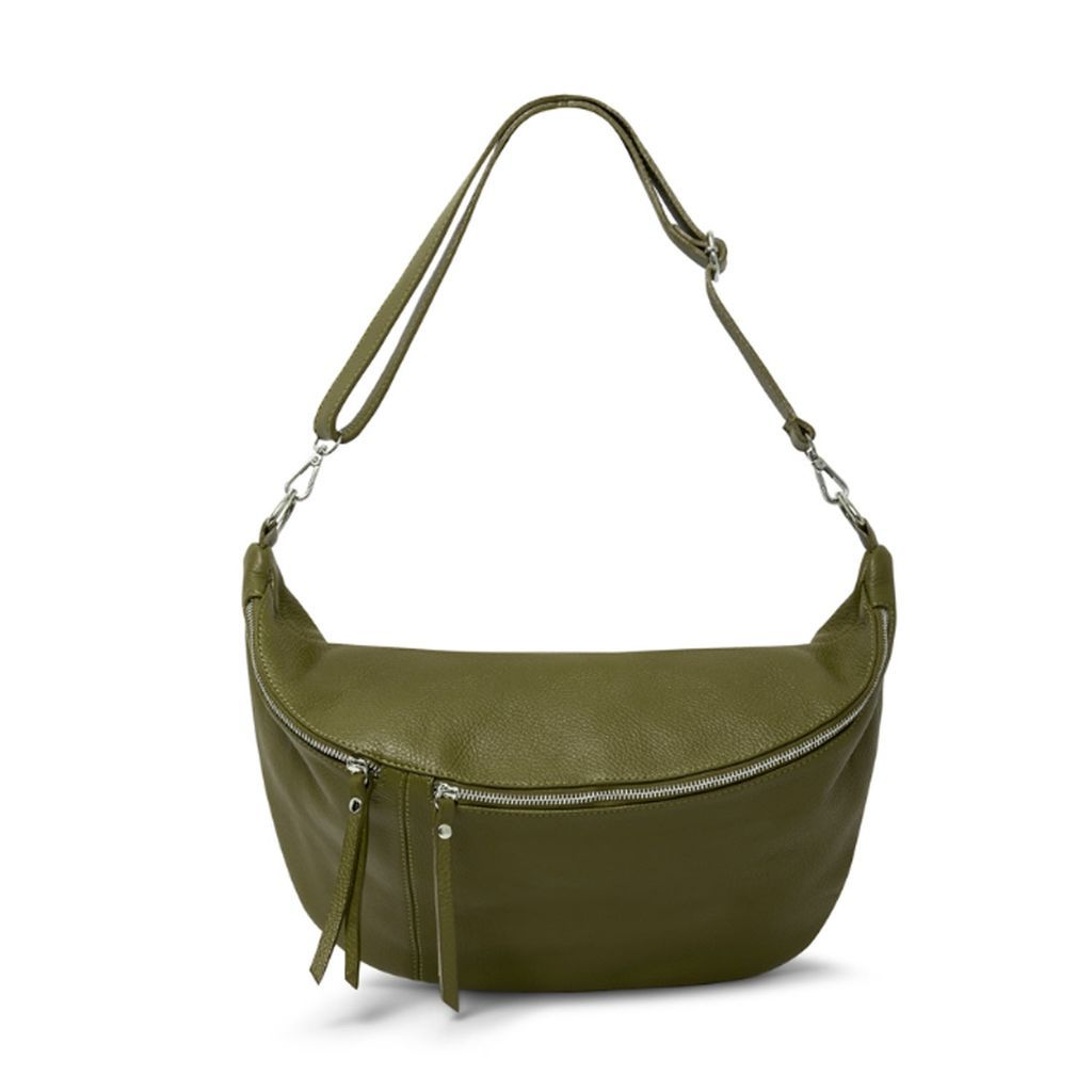 Women's Emilia Large Crossbody Waist Bag In Olive Green Betsy & Floss
