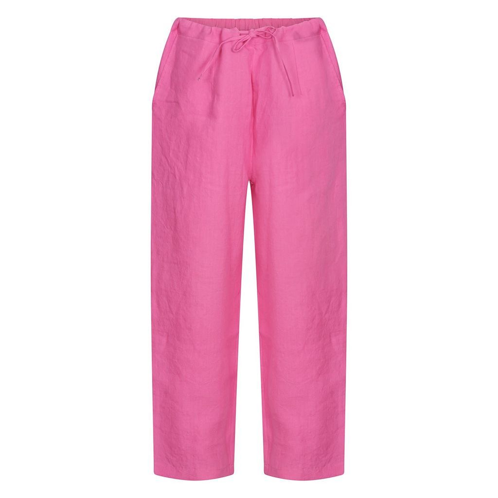 Women's Garment Washed Trouser - Peony Pink Extra Small NoLoGo-chic
