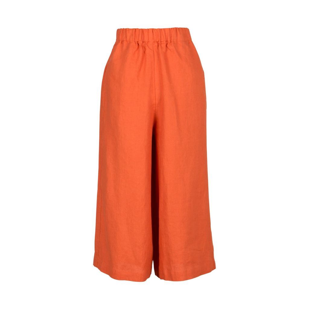 Women's Wels Pants Culottes Orange Extra Small not PERFECT LINEN