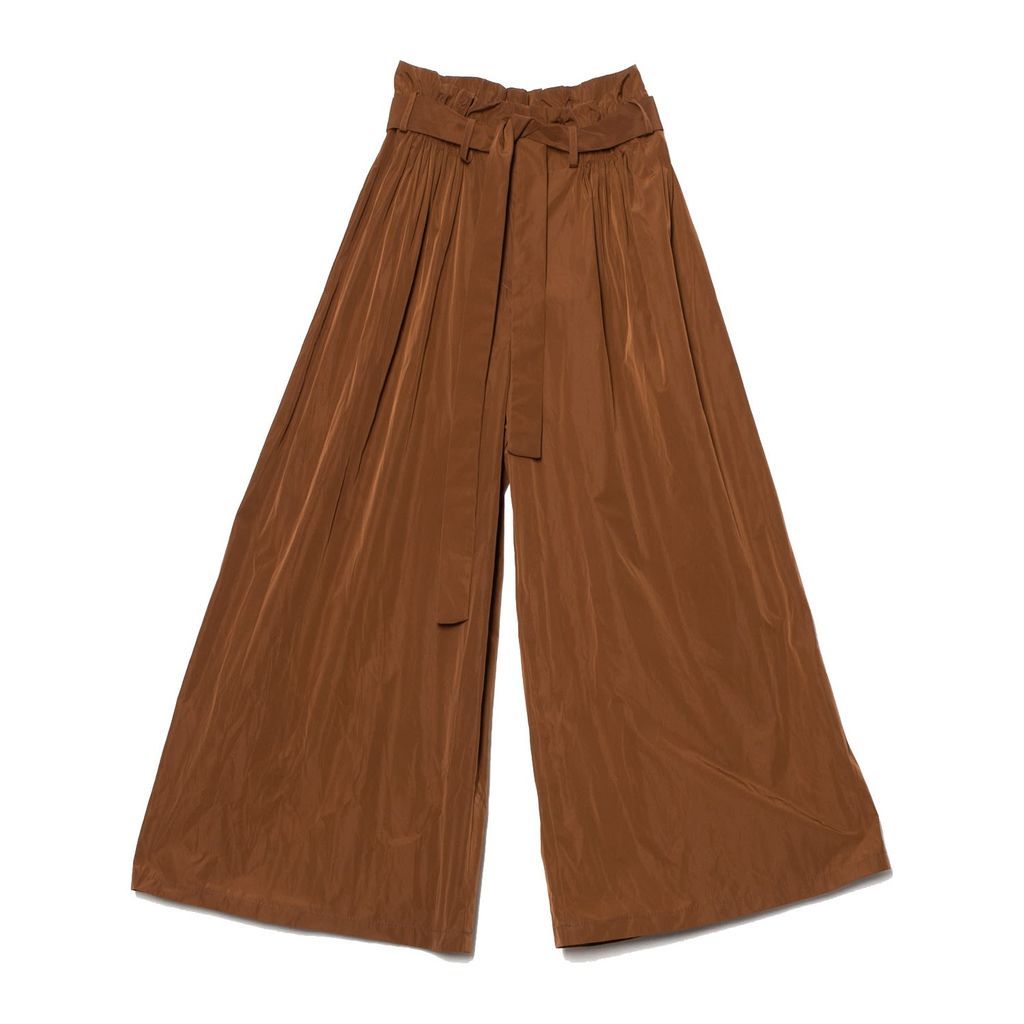 Women's Brown Waterproof Pants With Belt Large gaffer & fluf