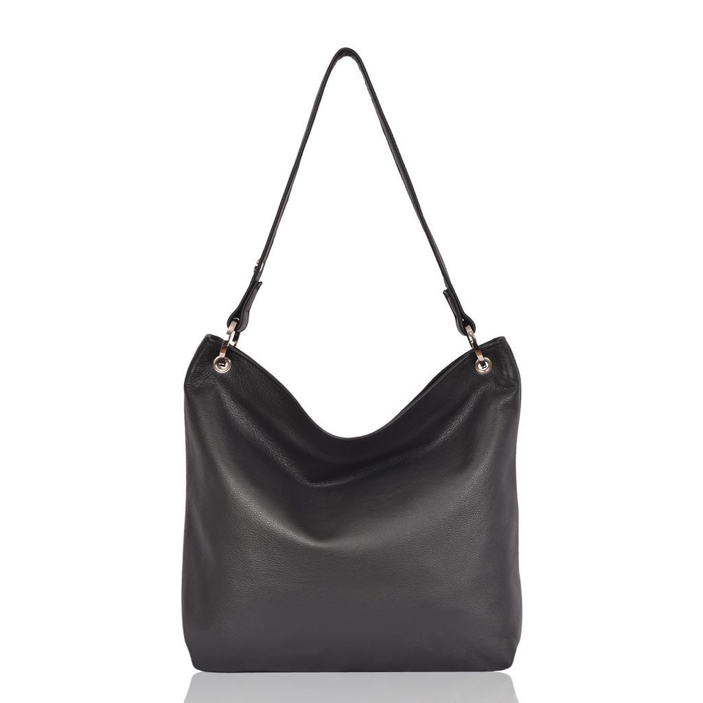 Women's Leather Shoulder Bag Black Hesta Owen Barry