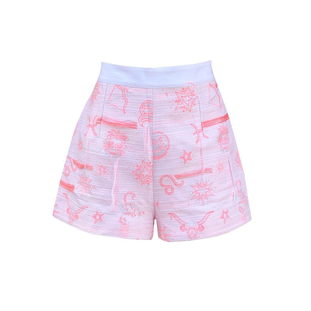 Women's Zodiac Shorts White Extra Small GeeGee Collection