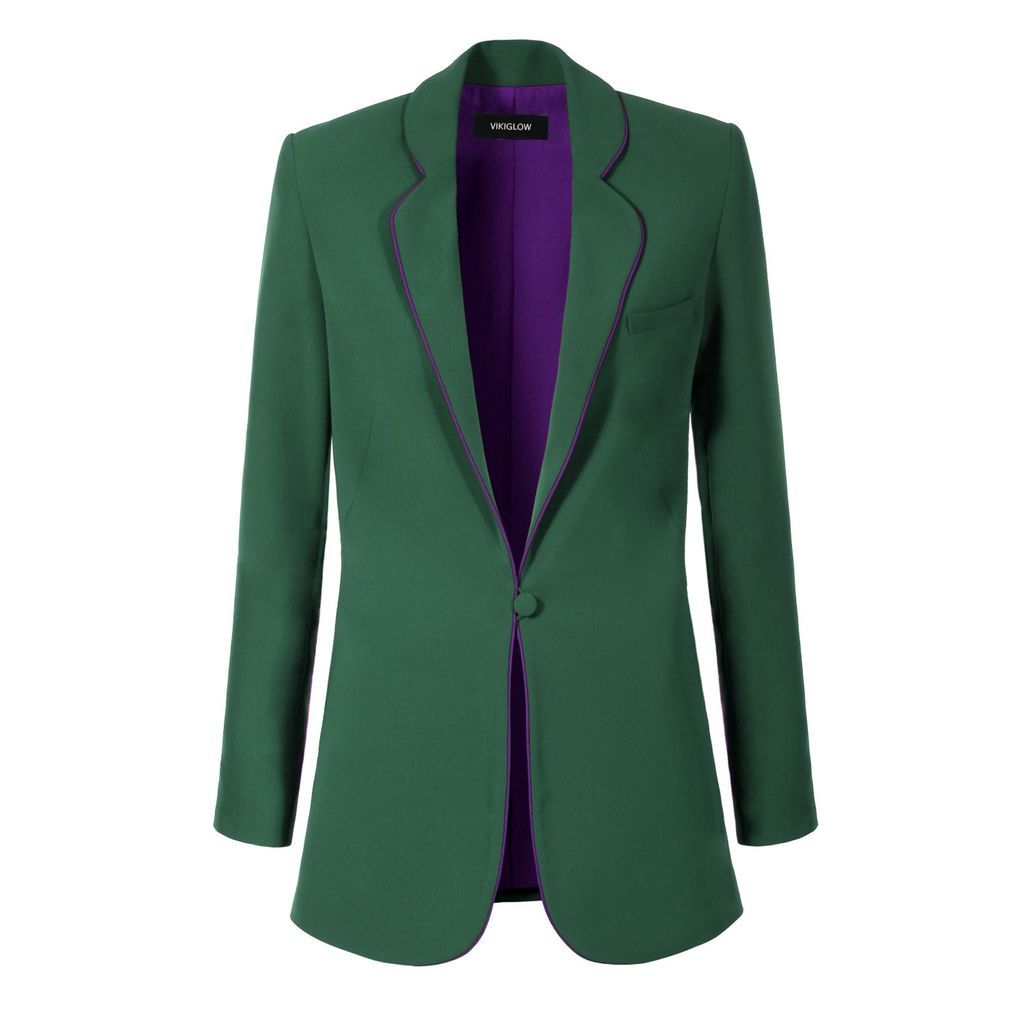 Women's Green Agustina Emerald Blazer Small VIKIGLOW