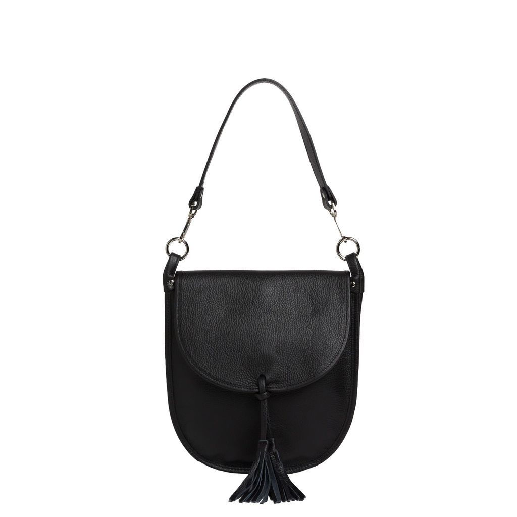 Women's Latina Tassel Satchel Handbag In Black One Size Betsy & Floss