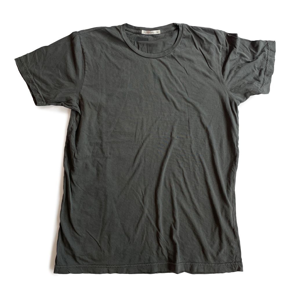 Women's Usa Crew Neck T-Shirt - Coal grown and sewn.