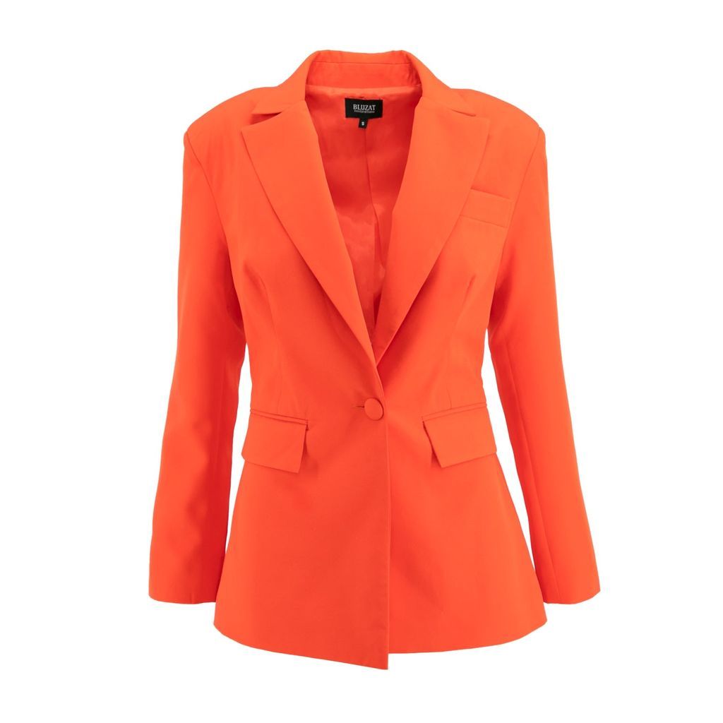 Women's Yellow / Orange Orange Blazer Extra Small BLUZAT
