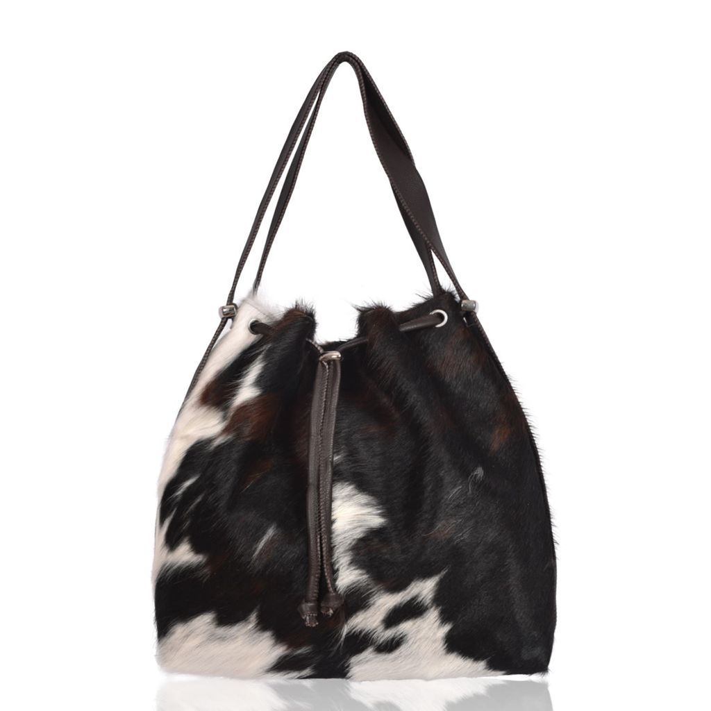 Women's Cowhide Backpack And Shoulder Tricolour Brown Mathilde Owen Barry