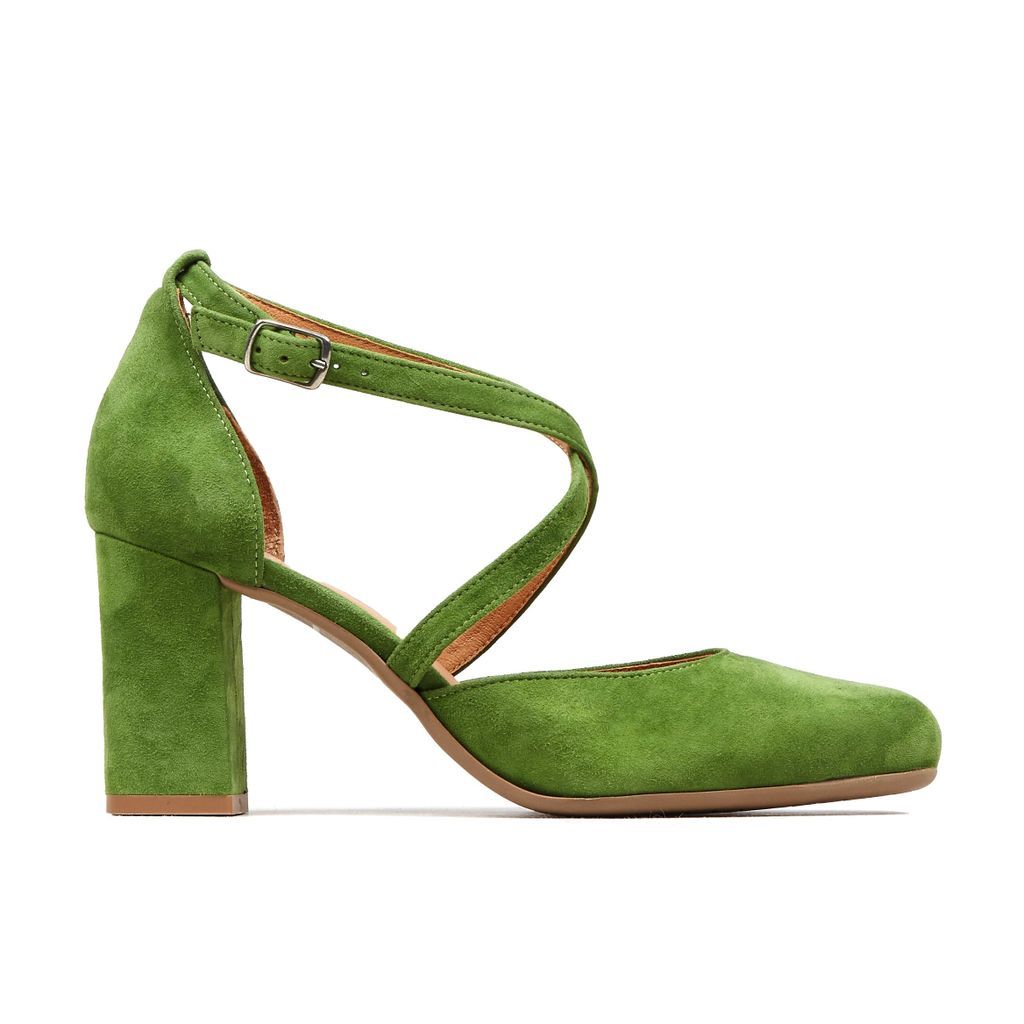 Kylie - Green Suede - Womens Designer Heels 4 Uk Embassy London USA