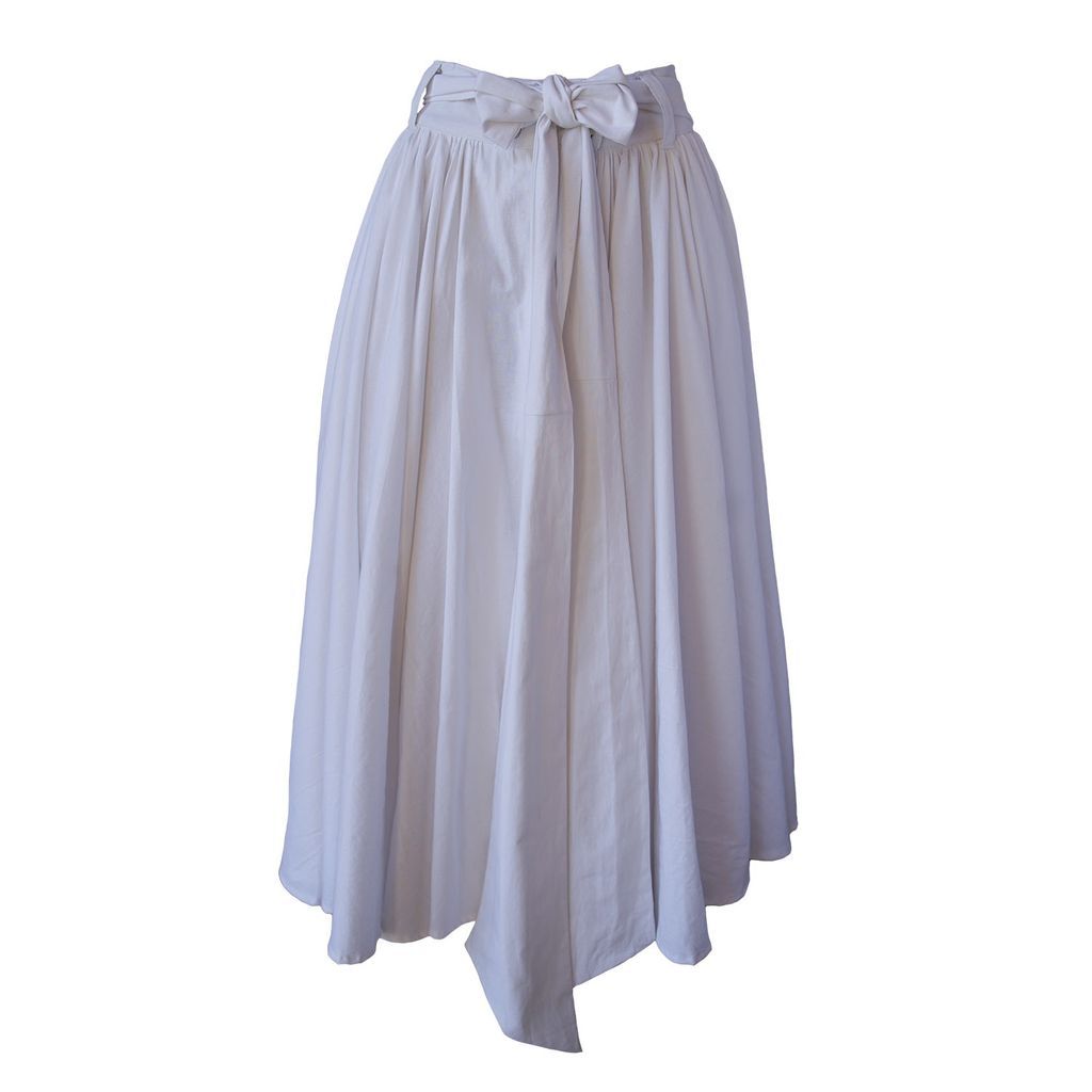 Women's White Circle Skirt With Bow Small a. Bohemia & The Wolves