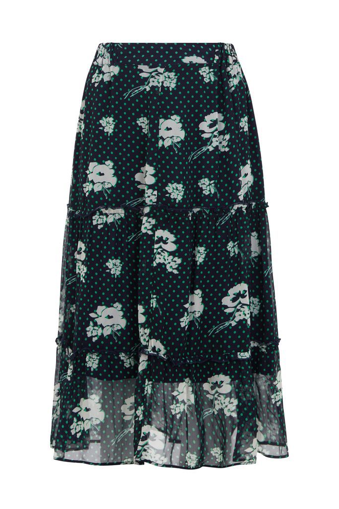 Women's Lizzie Floral Dot Skirt Extra Small Mirla Beane