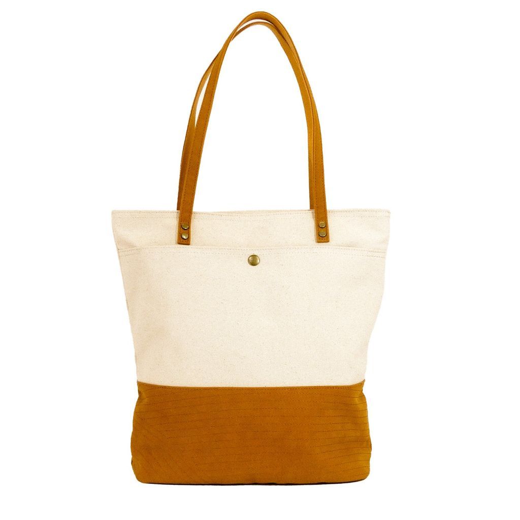 Women's Neutrals / Gold Minimalist-Ish Tote Bag - Gold, Neutrals One Size FourFour co