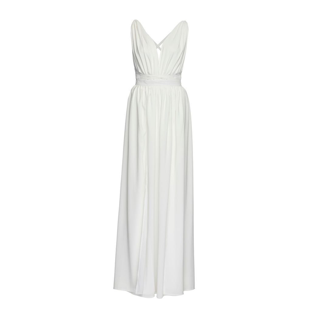 Women's White Cara Maxi Dress Ecru Extra Small NANA'S