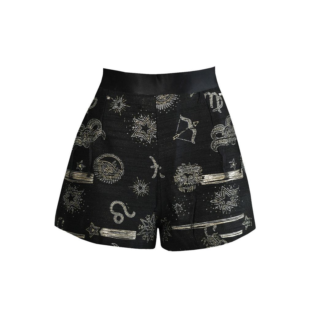 Women's Zodiac Shorts Black Extra Small GeeGee Collection