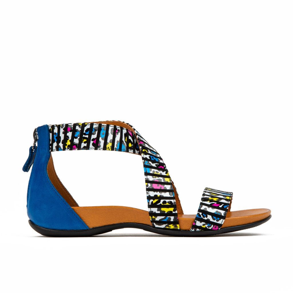 Isabella - Blue Multi -Womens Designer Sandals 4 Uk Embassy London USA
